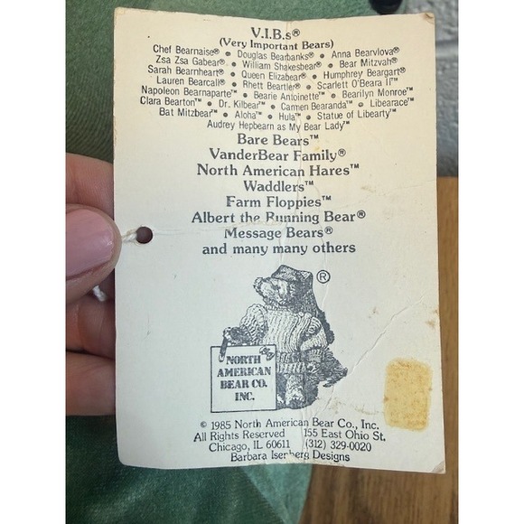 North American Bear Co Statue of Libearty VIB 20" Vintage 1979 Green Bear - Picture 4 of 9